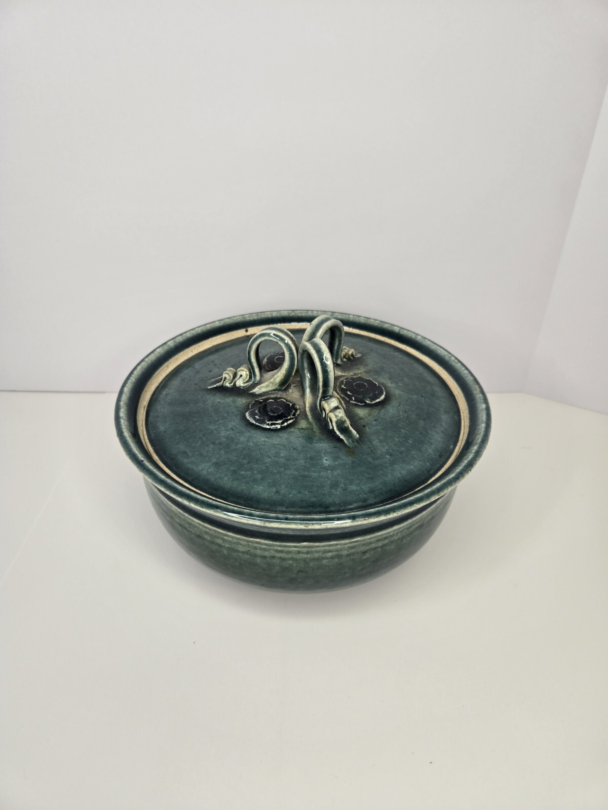 Russel Spillman Pottery Lidded Pot Dish Glazed Homer NY Fine Art Ceramic Unique
