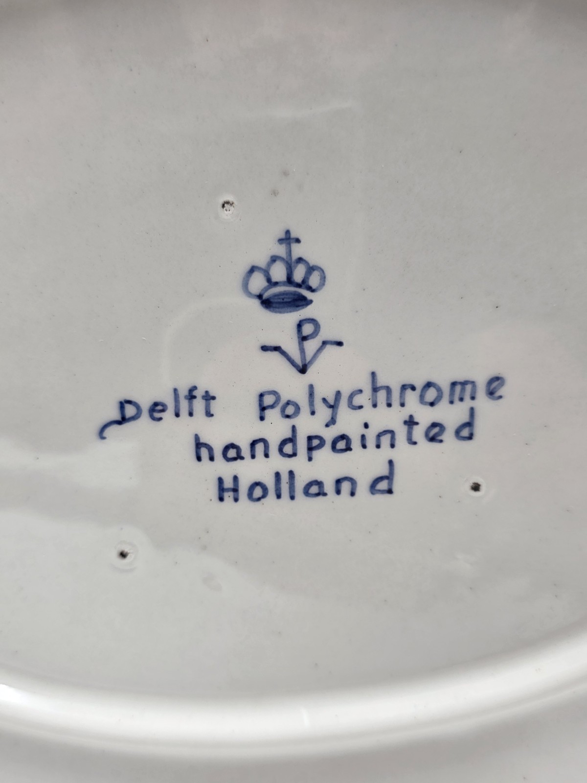 Rare Signed Vintage Delft Holland Hand Painted Polychrome Pottery Set