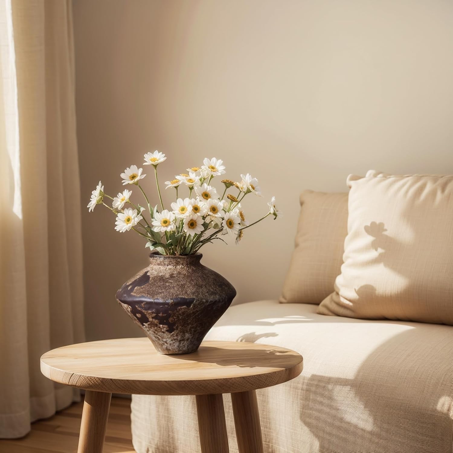 Elegant 6.3-Inch Vintage Ceramic Vase – Ideal Gift for Housewarming or Weddings
