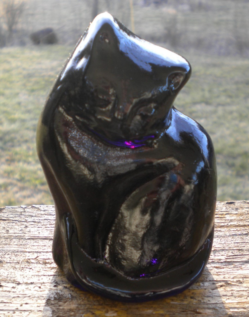 Blenko Glass Cat Figurine – Fig