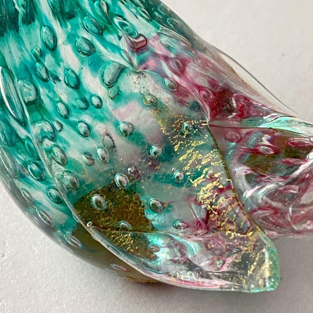 Murano Glass Barovier & Toso Bird Figurine Paperweight Vintage Interior