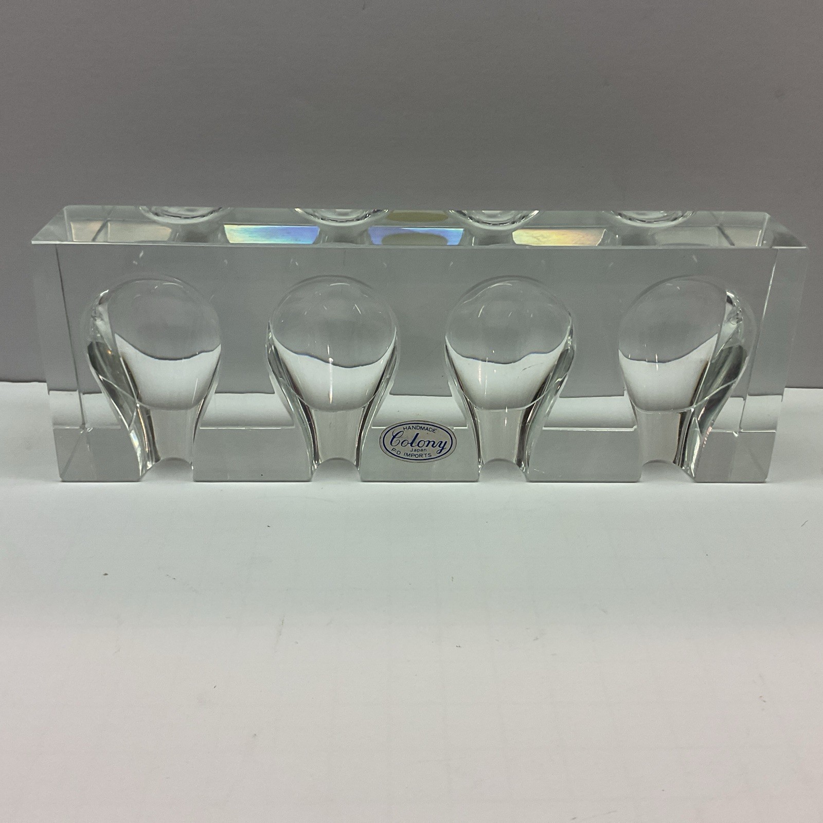 Vintage Colony Clear Acrylic? Four Pipe Holder Rest Tray