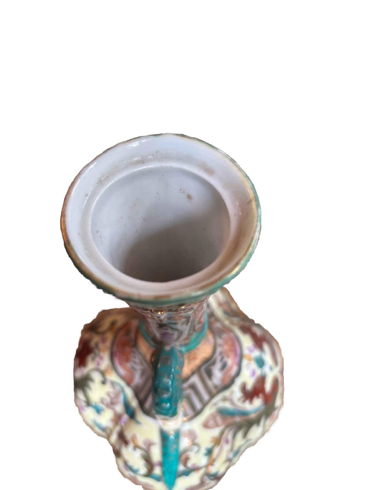 Unmarked Nippon/japan 11” Vase 2 Handle Edwardian Victorian