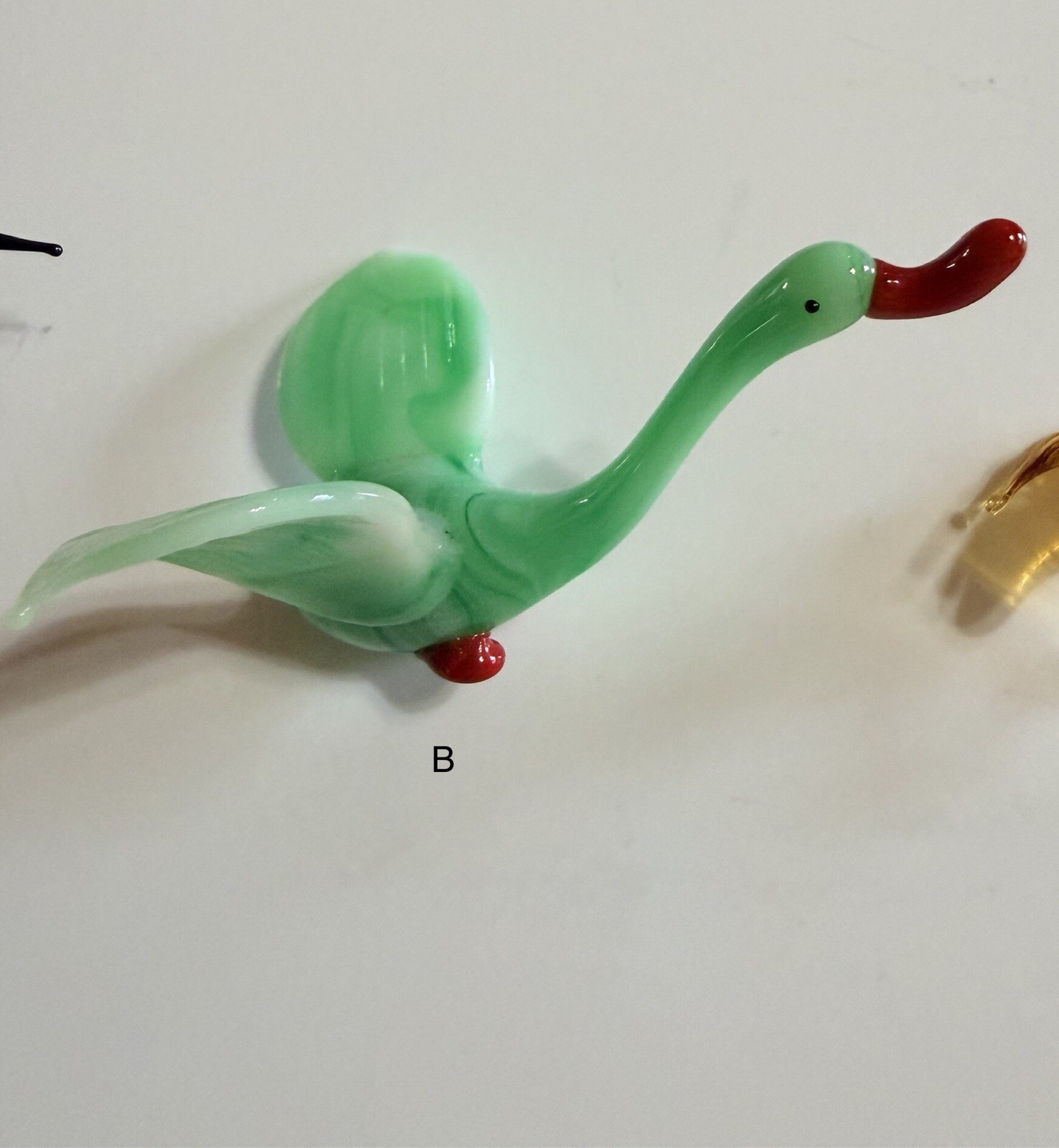 10 Vintage Miniature Blown Glass Bird Figurines Trinkets
