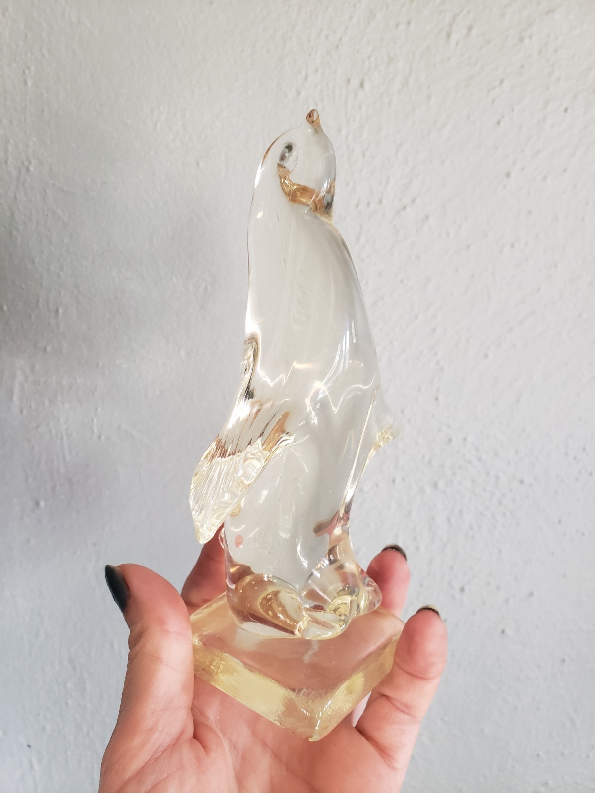 Vintage Art Glass Standing Seal, Sea Lion Figurine, Rare, Beautiful. 6.5 Inches