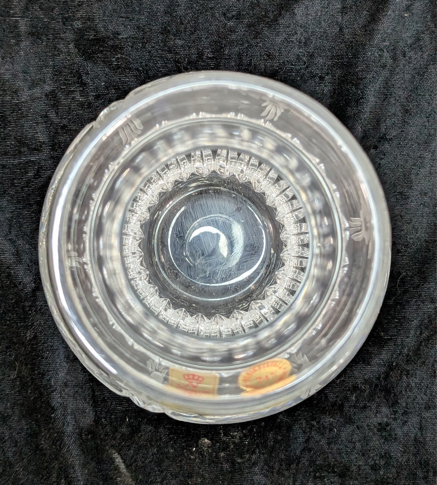5” Vintage Nachtmann Bleikristall 24% Lead Crystal Short Bulb Vase Clear Germany