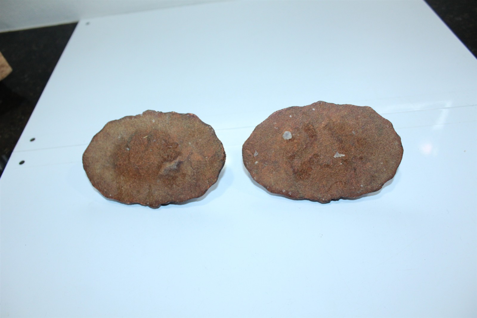 Vintage Candle Stick Holders Composite Retro Design Brown Set of 2