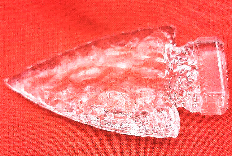Wilkerson Crystal Clear Solid Arrowhead Indian Arrow Head Art Glass Figurine