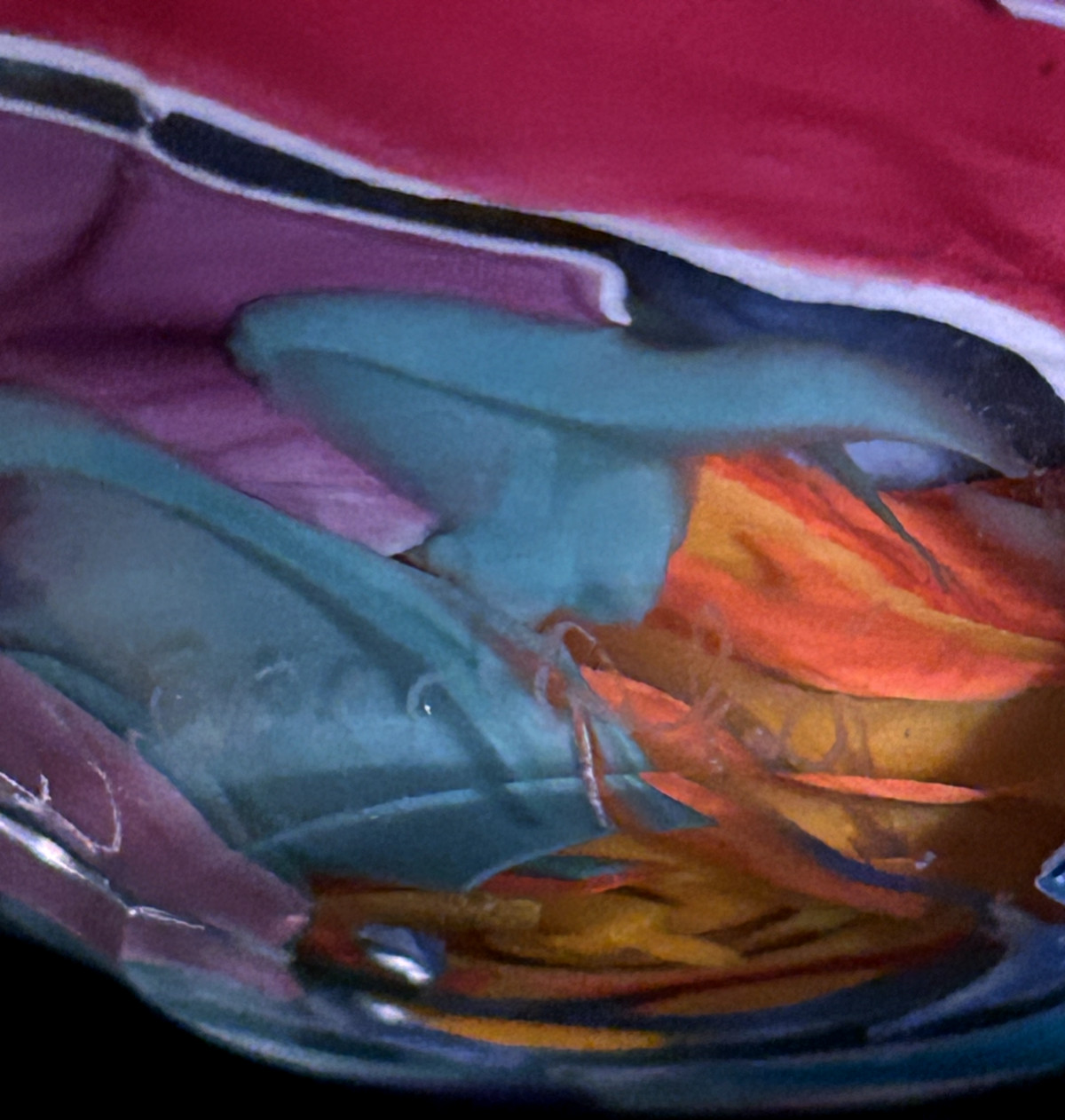 Bob Kliss-Kliszewski Art Glass 2000 Colorful Abstract Paperweight Signed & Dated