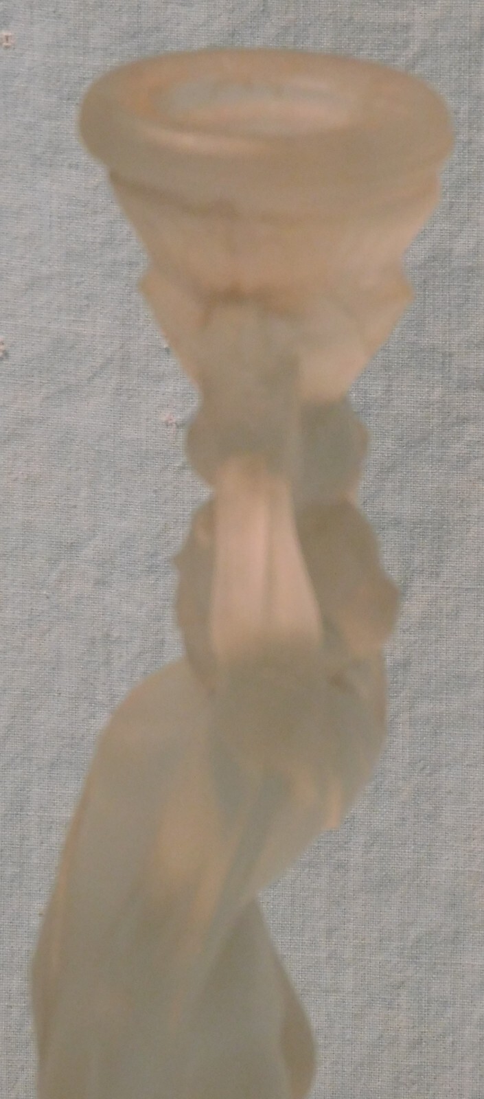 Nude Woman Candle Stick Holder Clear Frosted