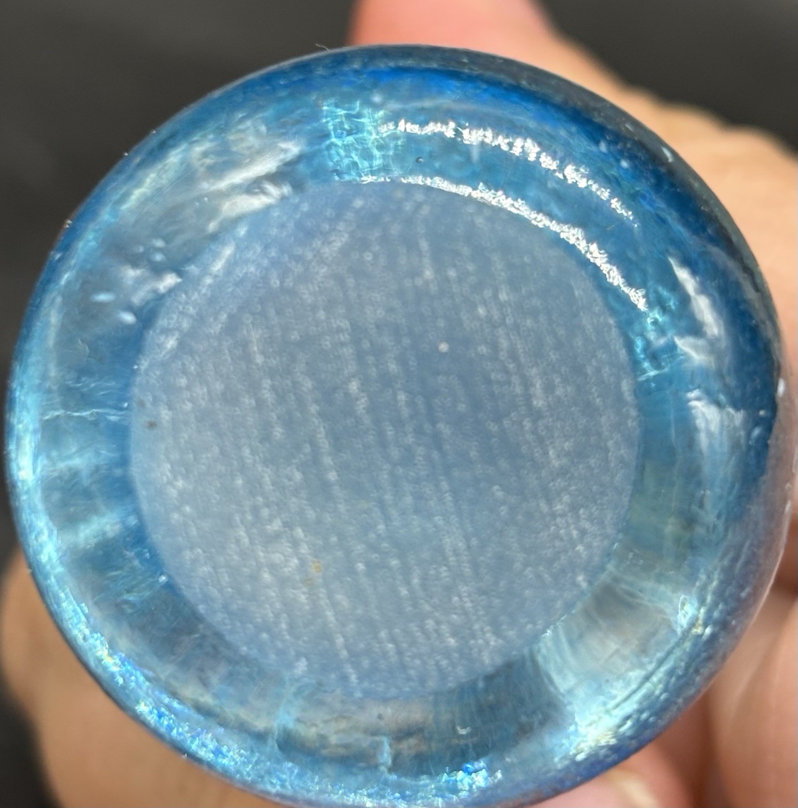 Henrietta Art Glass Blue Bunny Rabbit
