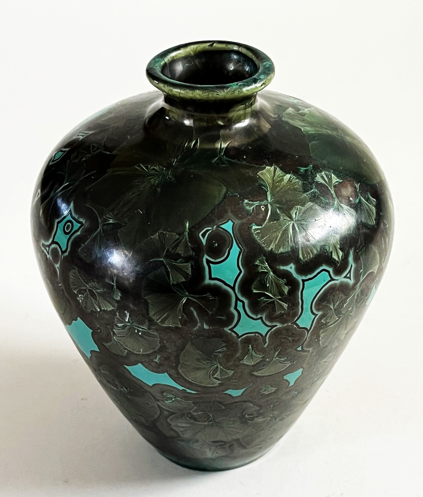JON PRICE LAGUNA BEACH STUDIO ART POTTERY CRYSTALLINE PORCELAIN WEED POT VASE