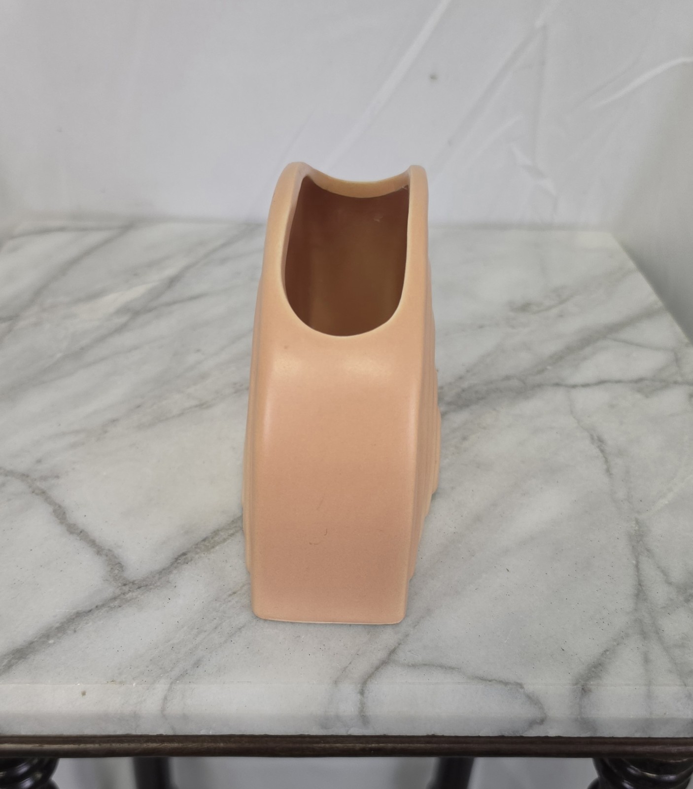 Art Deco Orange Peach Vase