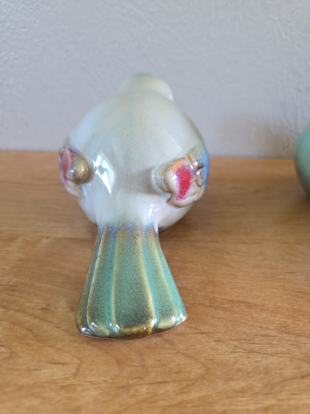 3 Chubby Round Pottery Birds Farmhouse Sparrow Finch Figurine Decor Nature Boho
