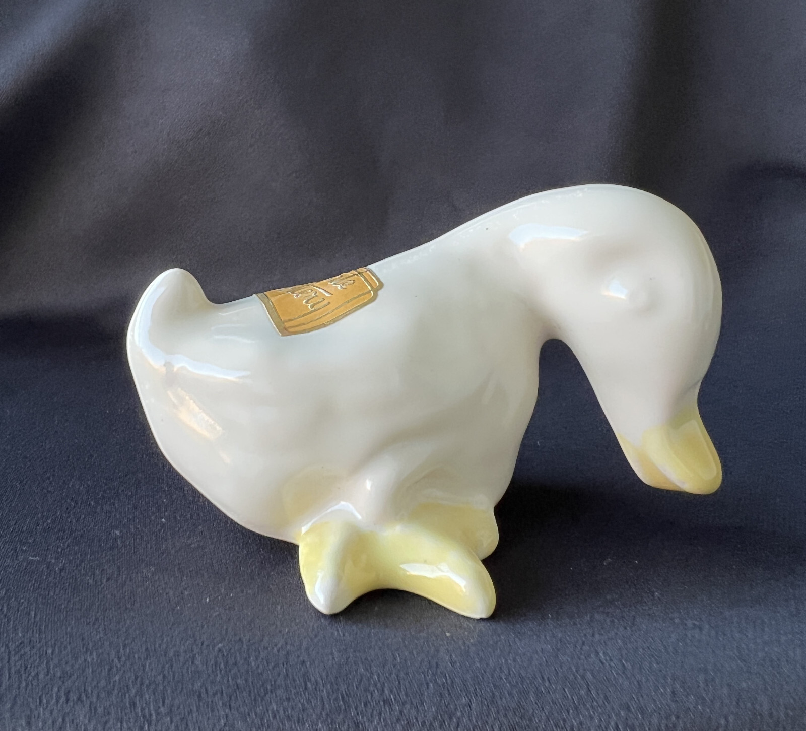 Vintage HALDEMAN CALIENTE Pottery White Duck Figurine 374 Made in California