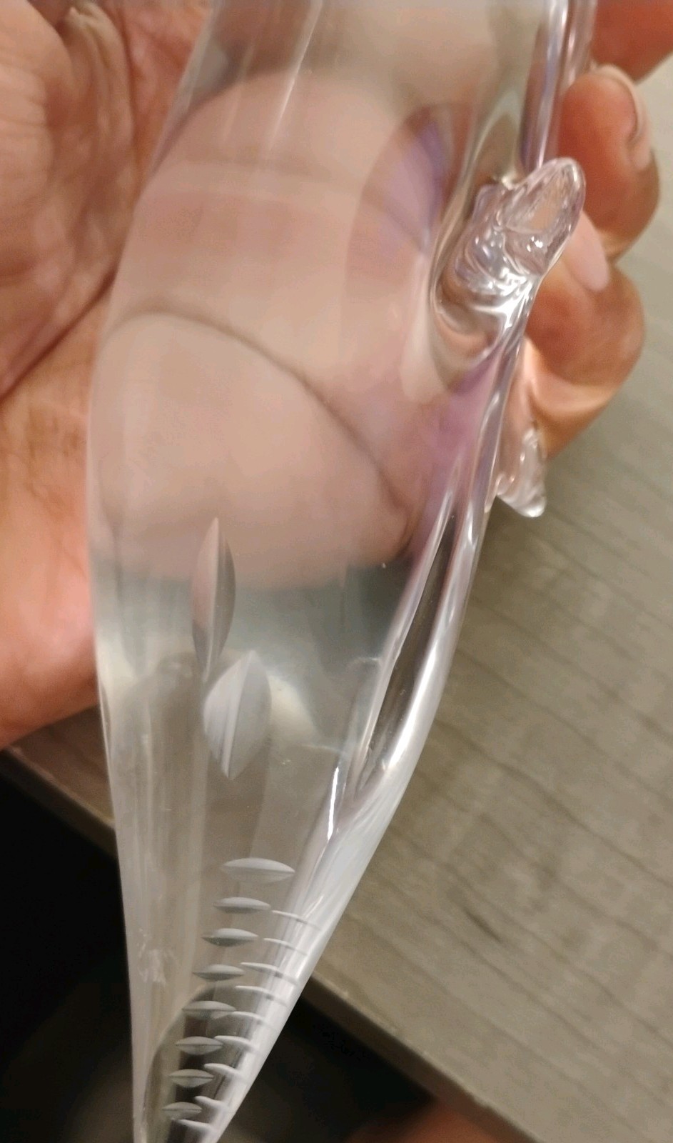 Glass Eel Sculpture Marked Miloslav Janku Amphibian Zelezny Brod Bohemian Czech