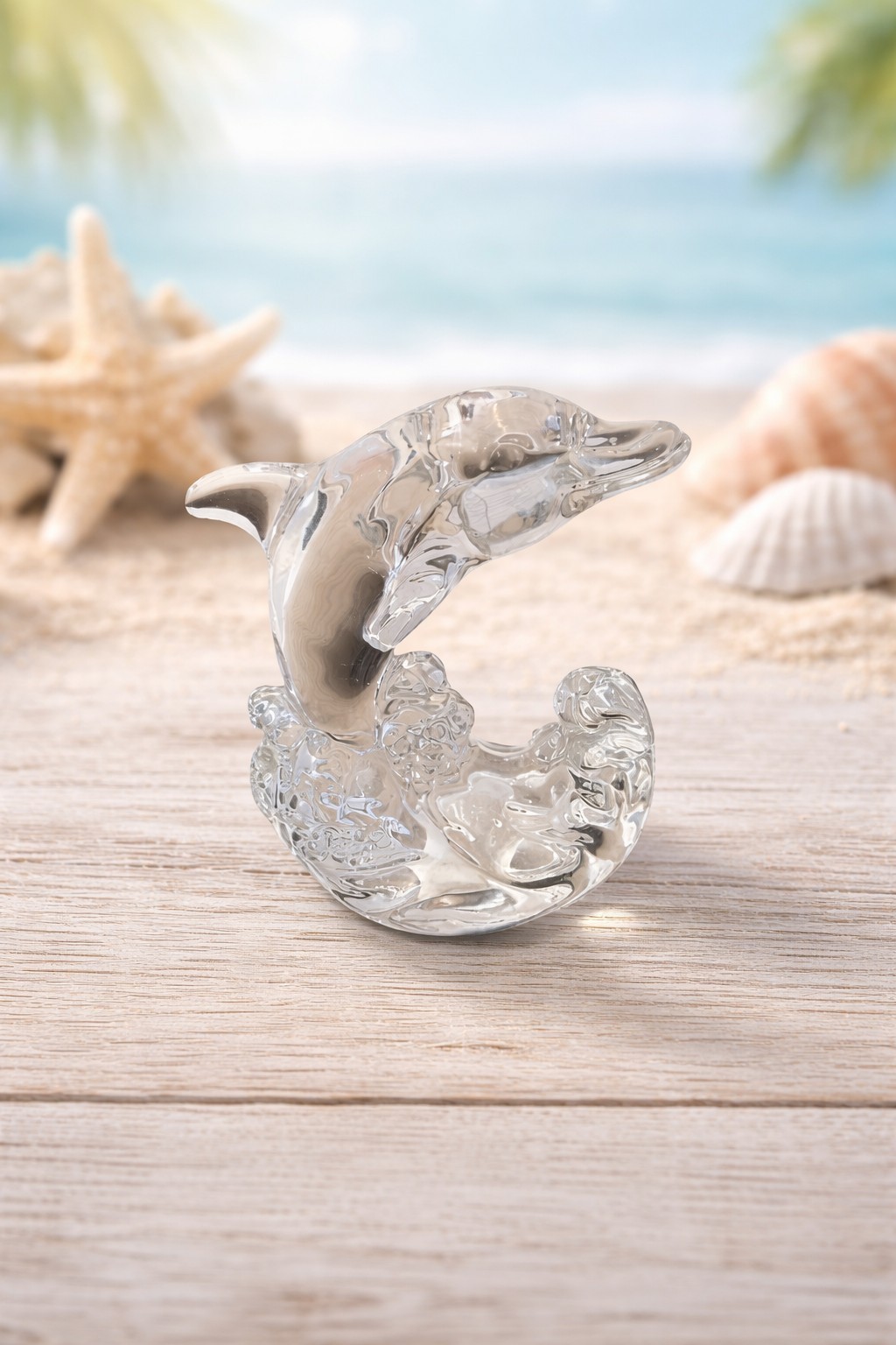 Princess House Crystal Treasures Clear Dolphin Water Ocean Figurine