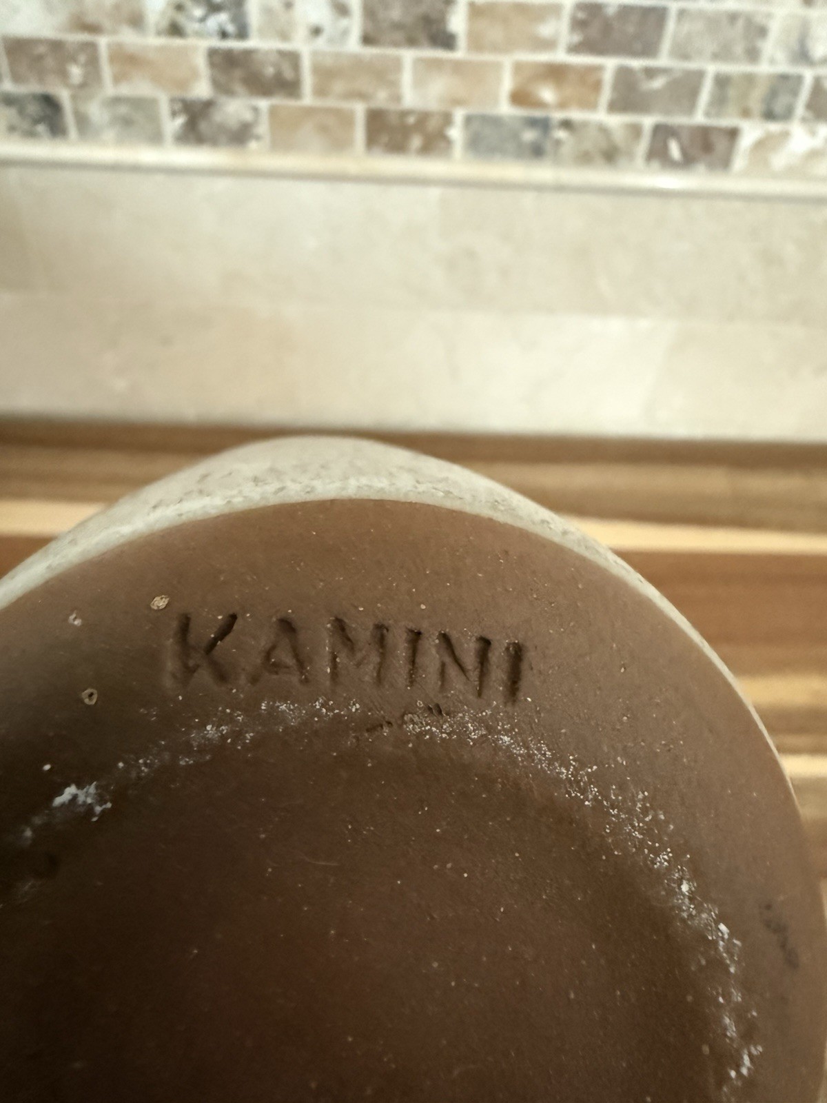 Kamini Studio Pottery Vase Drip Glaze Blue Gray MCM Vase Collectible Home Decor
