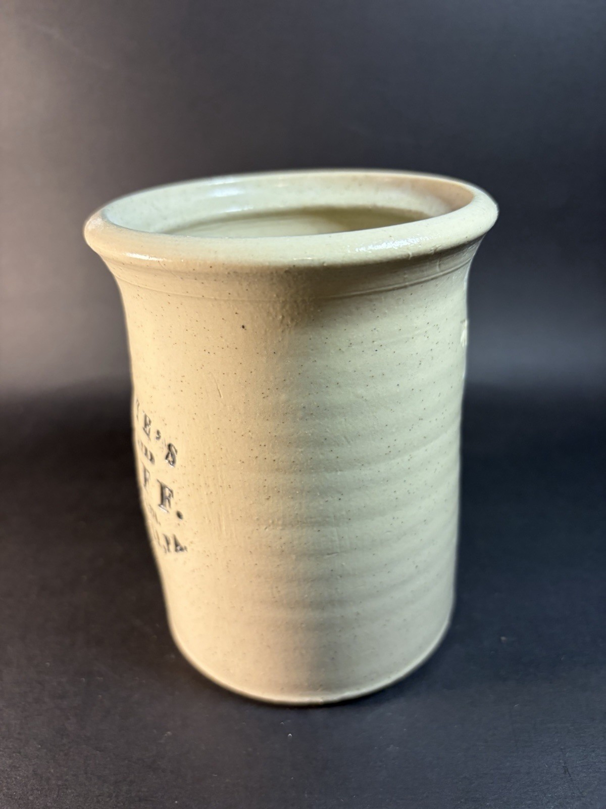 Reproduction Demuths Snuff Lancaster Pa Stoneware Crock By Bujno 5.25”