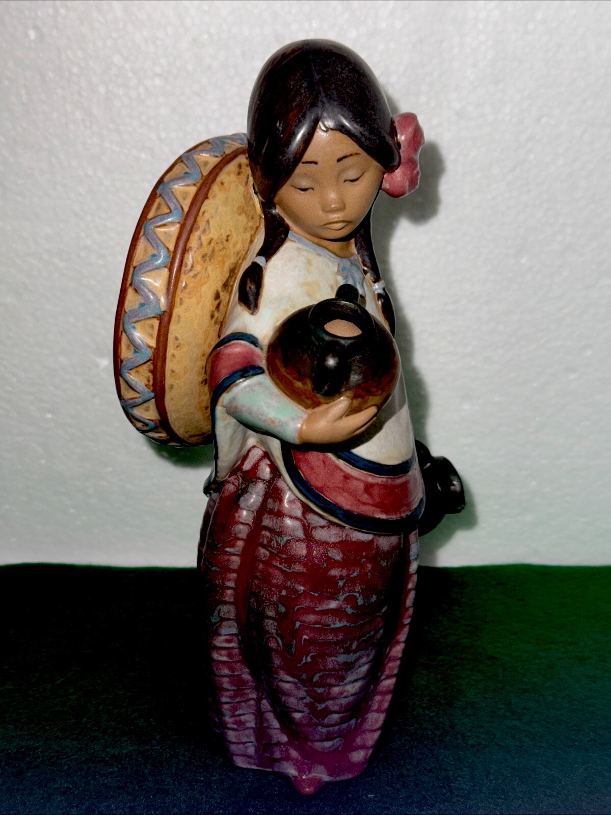 Vintage Porcelain Pepita With Somorero Figurine Spain 7” Inches 1984