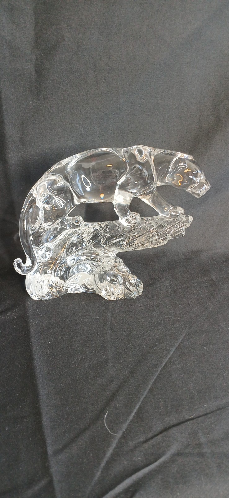 Princess House Wonders of the Wild Jaguar 24% Lead Crystal Figurine 7″