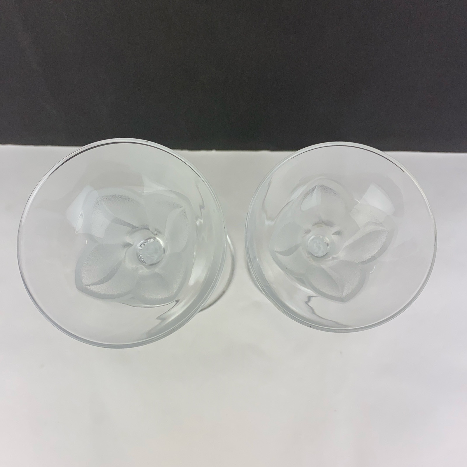 Cristal D’Arques Durand Florence Set of 2 Crystal Frosted Clear Candlesticks HTF