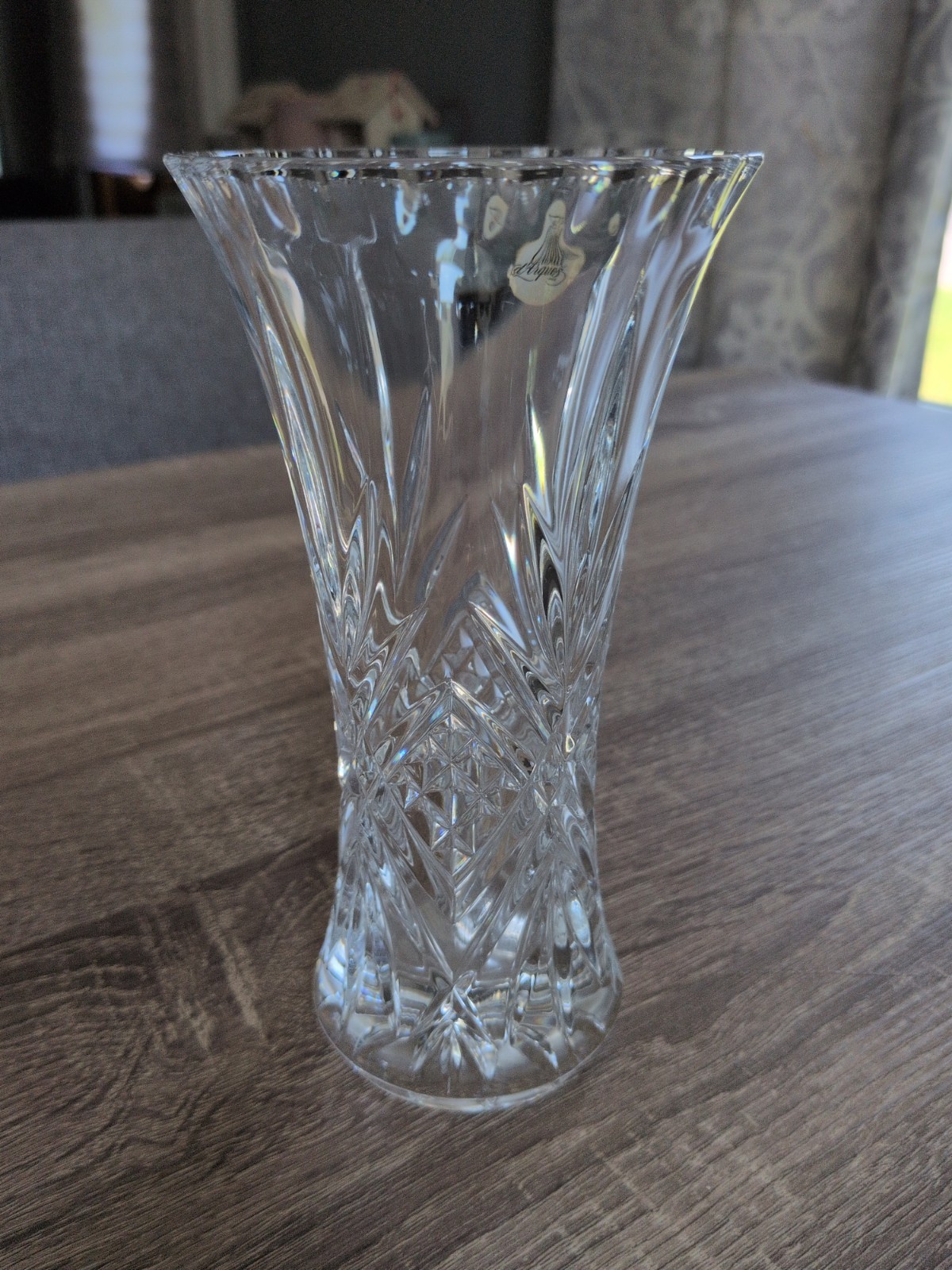 Vintage Cristal d’Arques Masquerade Lead Crystal Flower Vase 7″