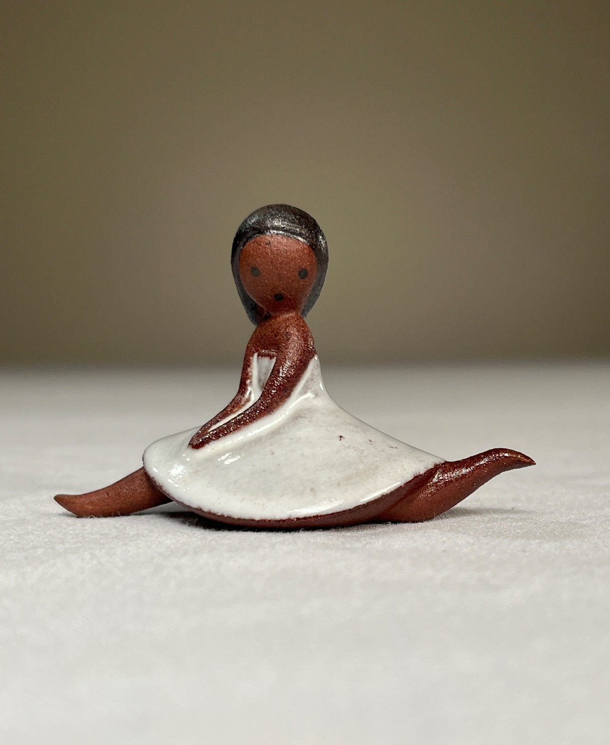 Vintage Edith of Danmark Pottery Terracotta Clay Redware Ballerina Figurines