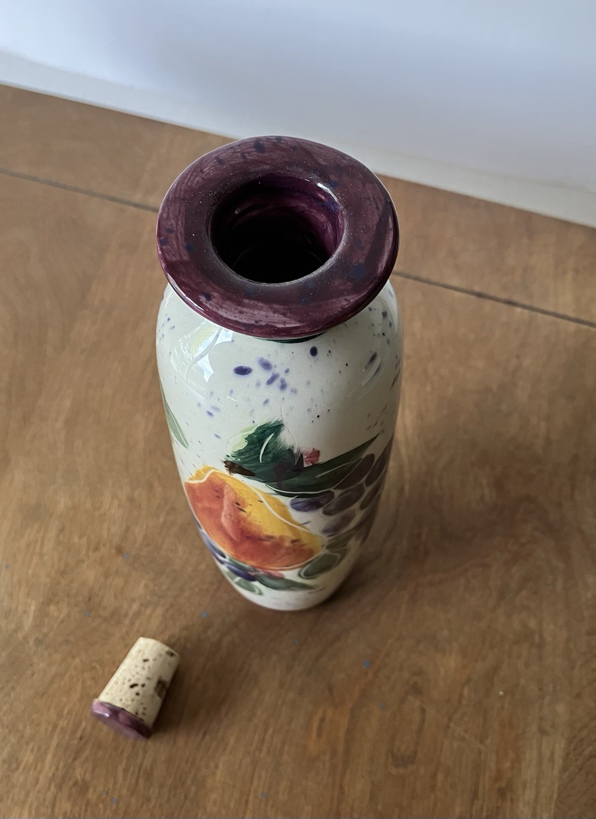 Backsplash White Salmon Pottery 2001 Decanter Bottle With Stopper 10” Signed