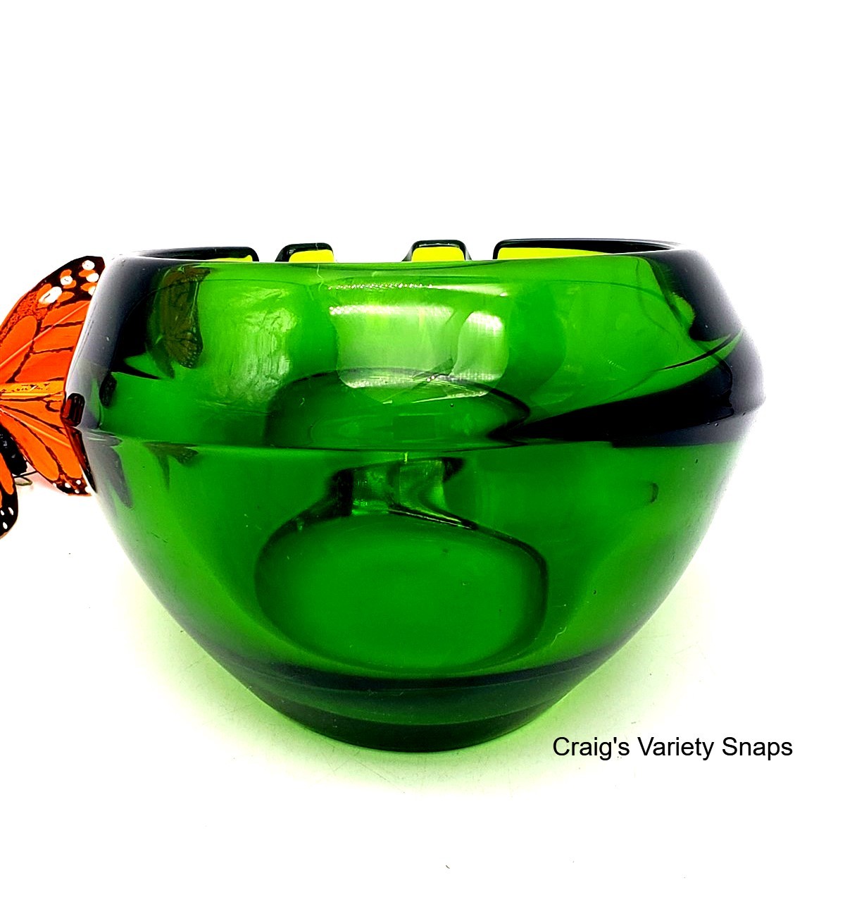 Viking Martinsville Avocado Green LARGE Ash Tray, Cigarette & Cigar
