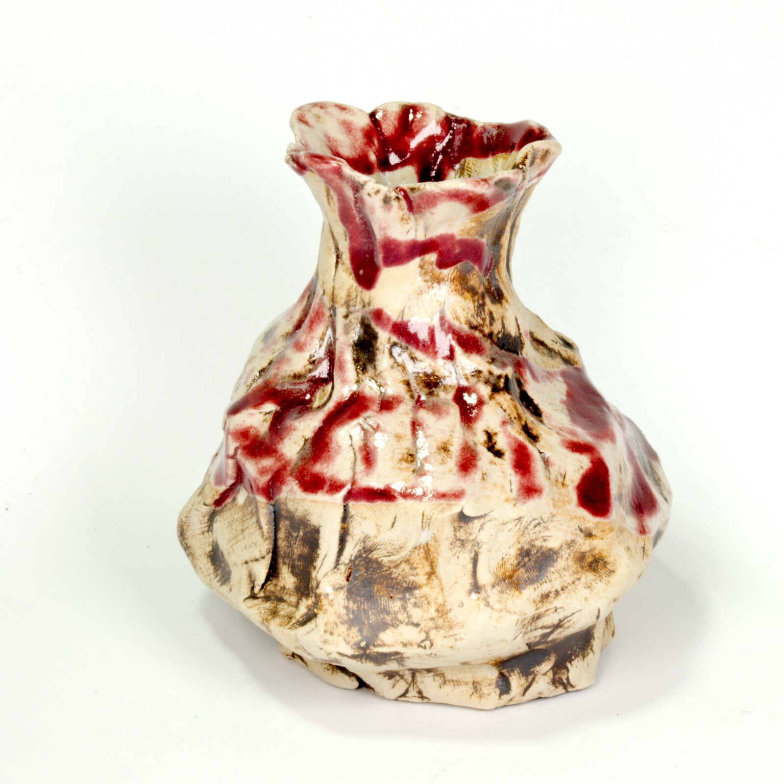 Vase ceramic stoneware glaze Höhle Lascaux Unique Prof em A Loeschner-Gornau w1