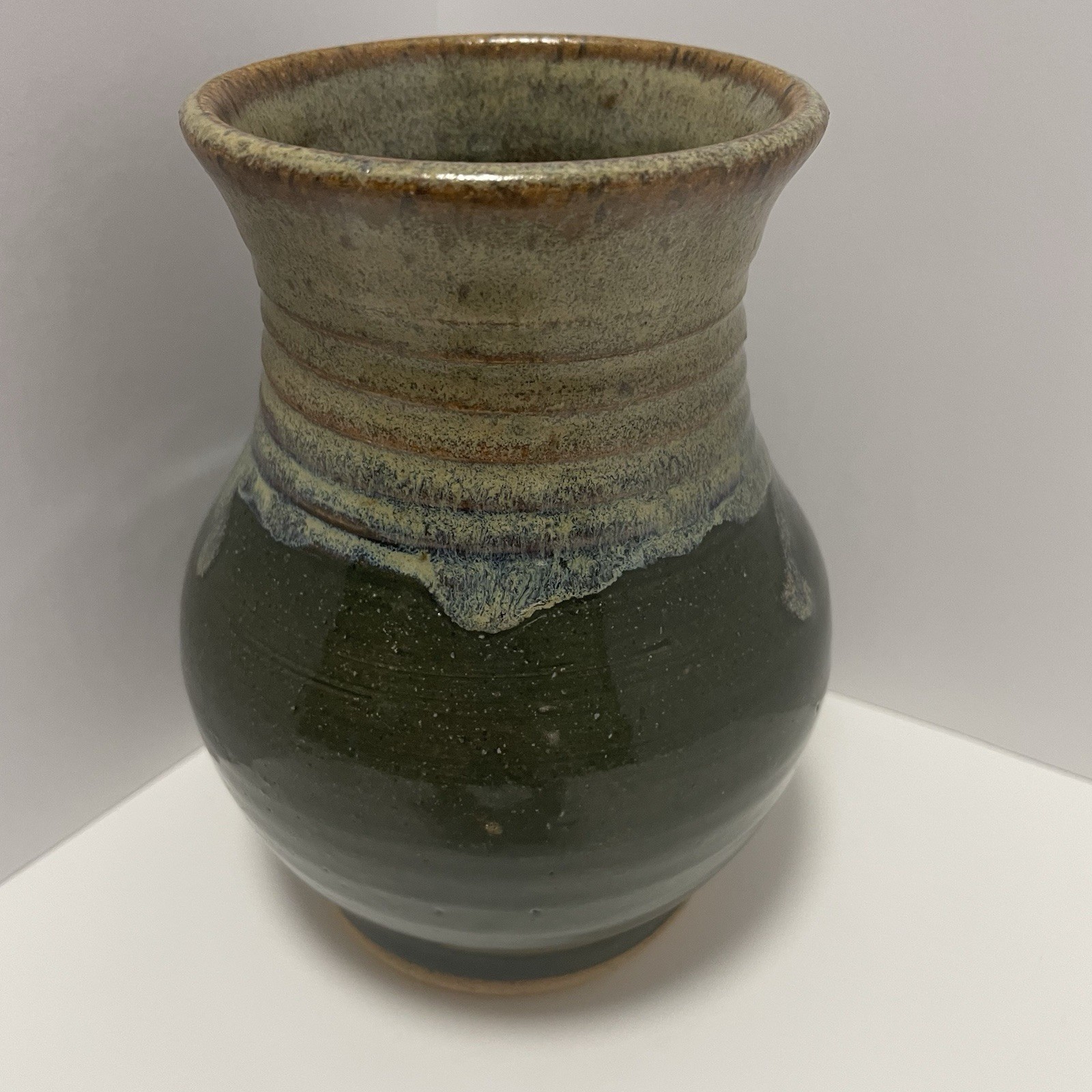 Beans Ferry Studio Art Pottery Vase Signed by Artist 6 Inches Tall Vintage