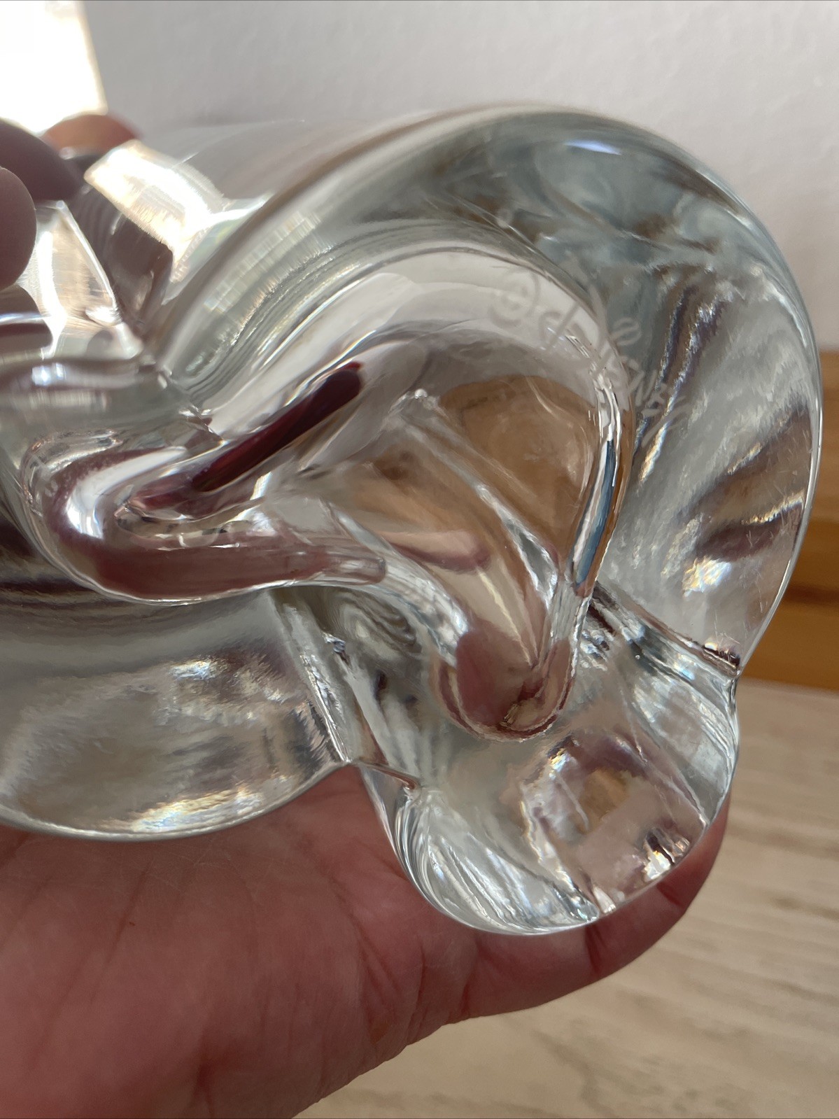 Disney Mickey Mouse Ears Crystal Glass Vase 8 3/4” Tall Made in Turkey Retired