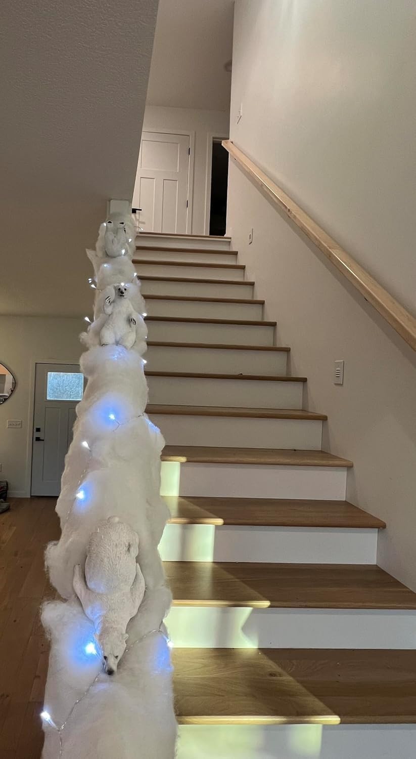 Christmas Polar Bear Winter Stairway Decoration- Set of 3