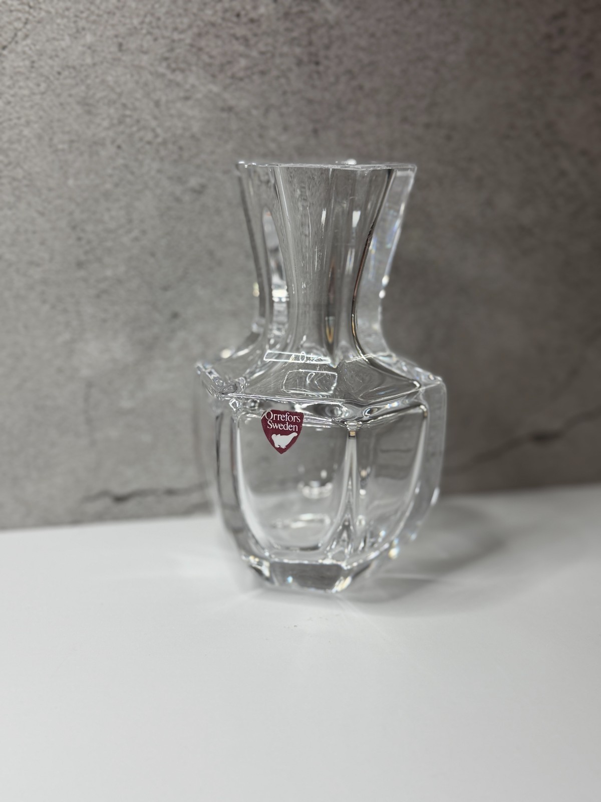 VTG Orrefors crystal bud vase Made In Sweden 5 “ Tall