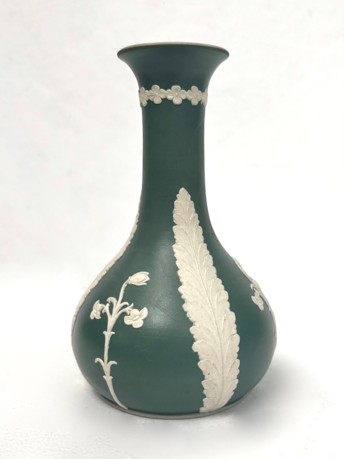 Dudson Brothers Jasper Dipped Green Bud Vase ca. 1930