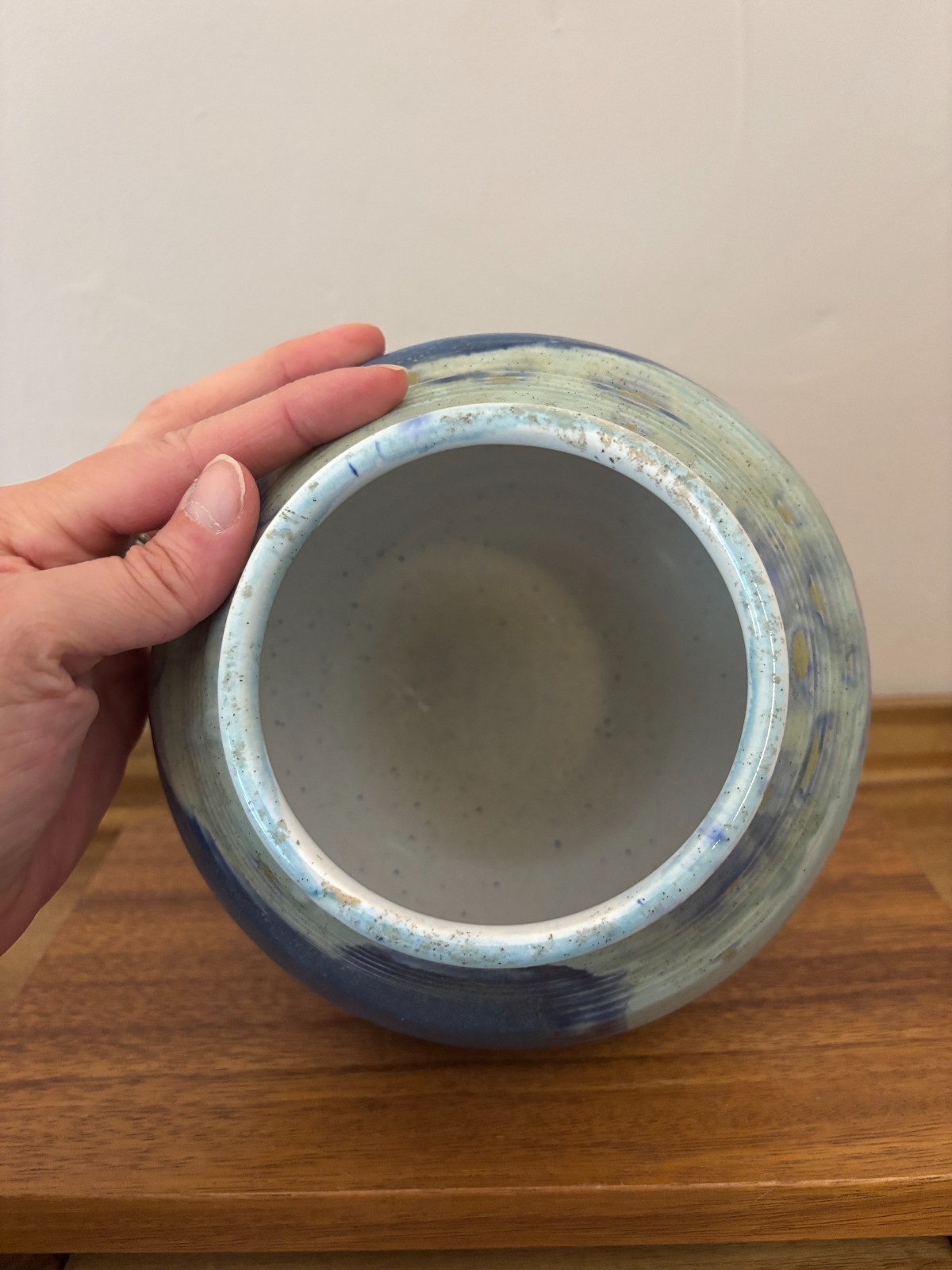 Lois Van Vleet Multi Colored Round Art Pottery 7.25″H Vase