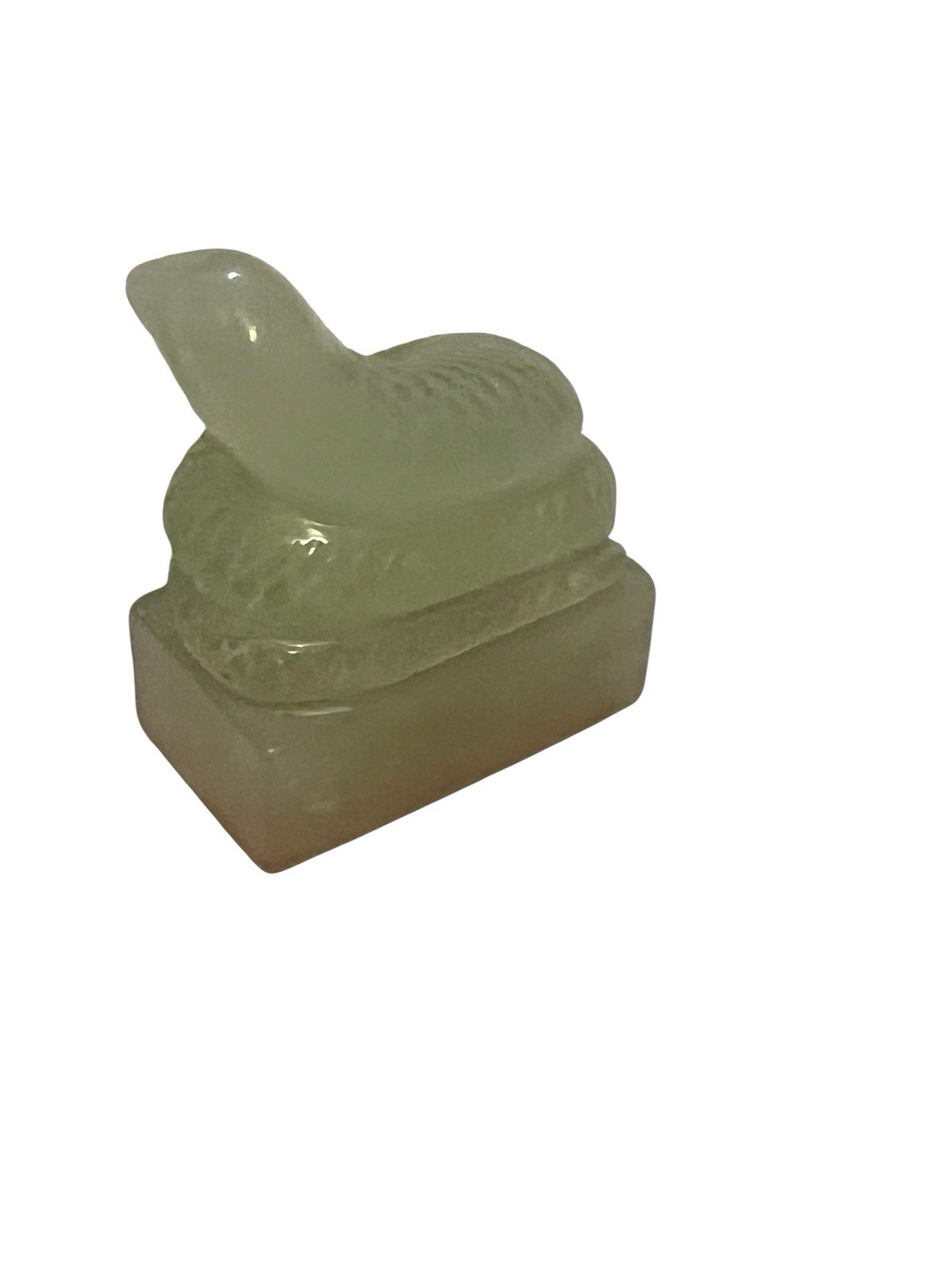 Jadeite /jade Miniature Ram And Snake Stamps 2X2.5” Inch