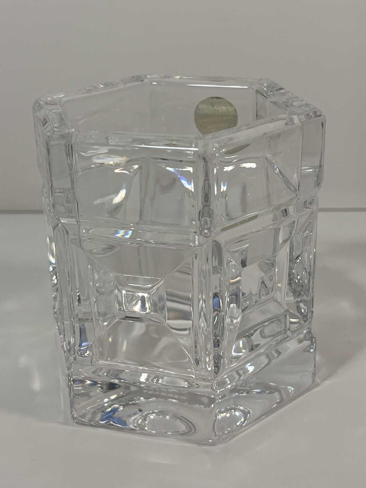 Rosenthal Domus Crystal Hexagon 3.25 Inch Votive Holder Germany