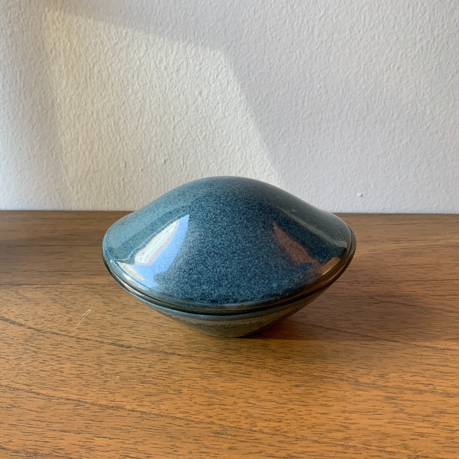 B&G Bing & Grondahl Blue Crystalline Glaze Lidded Dish Henning Koppel 1st ’62-70