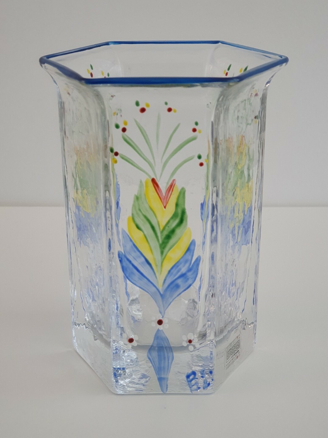 🔶️VINTAGE SEA SWEDEN RUNE STRAND KOSTA BODA ART GLASS VASE MCM DANISH MODERN