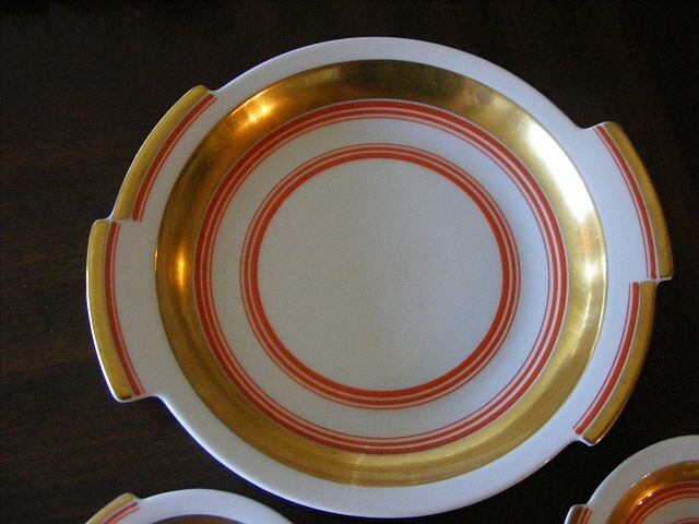 VTG Art Deco 3 Piece Table Set Abt. Paul Muller Selb Hutschenreuther