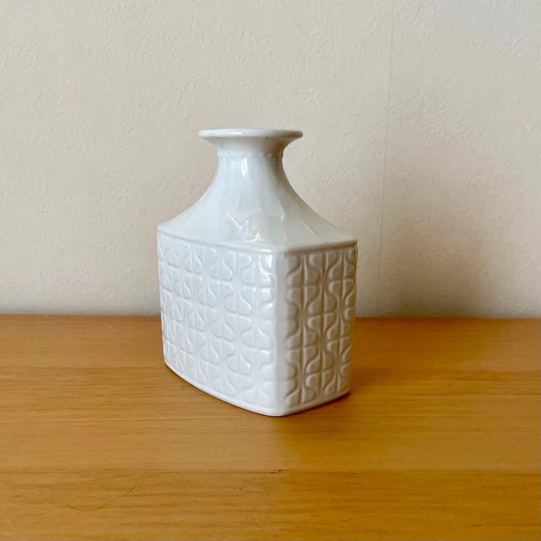 Rorstrand Domino Vase White H13cm Gunnar Nylund