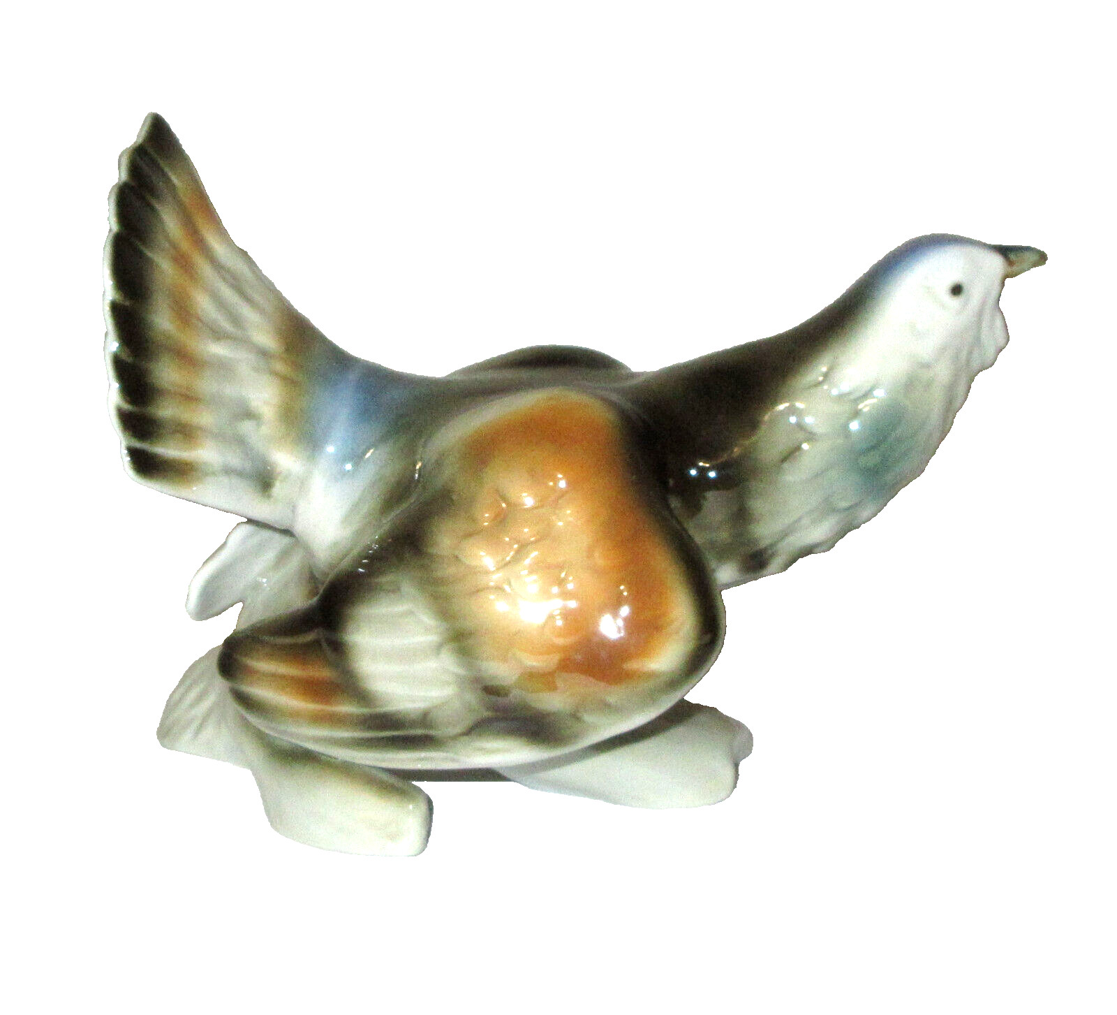 Royal Dux Figurine Game Bird Grouse Porcelain #399 Hand Painted 7.5″ Vtg ’70s