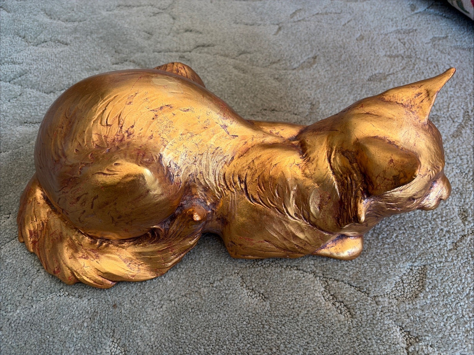 Large Vintage FREEMAN & McFARLIN Matte Finish Gold Cat 17” Scarce (309ME)