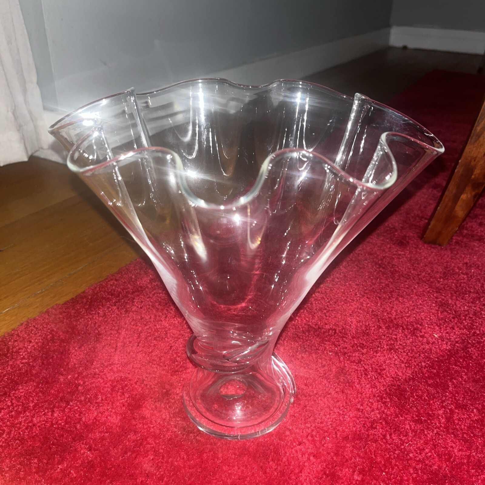 Rare Artist Don Pierre 9101 Hot Glass Show Clear Art Vase