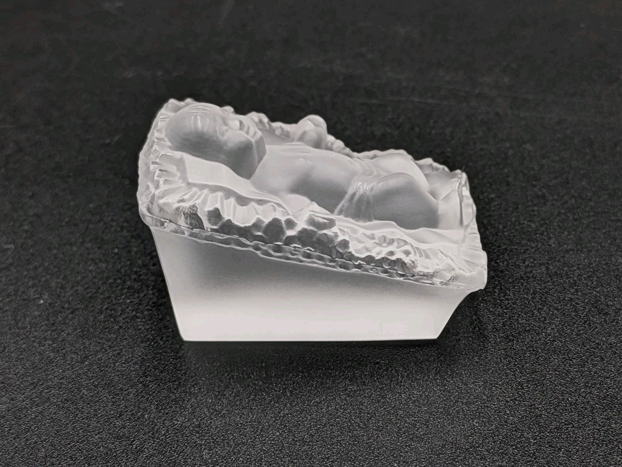 Lalique Crystal Nativity Scene Joseph Mary Baby Jesus Discontinued Set As Is