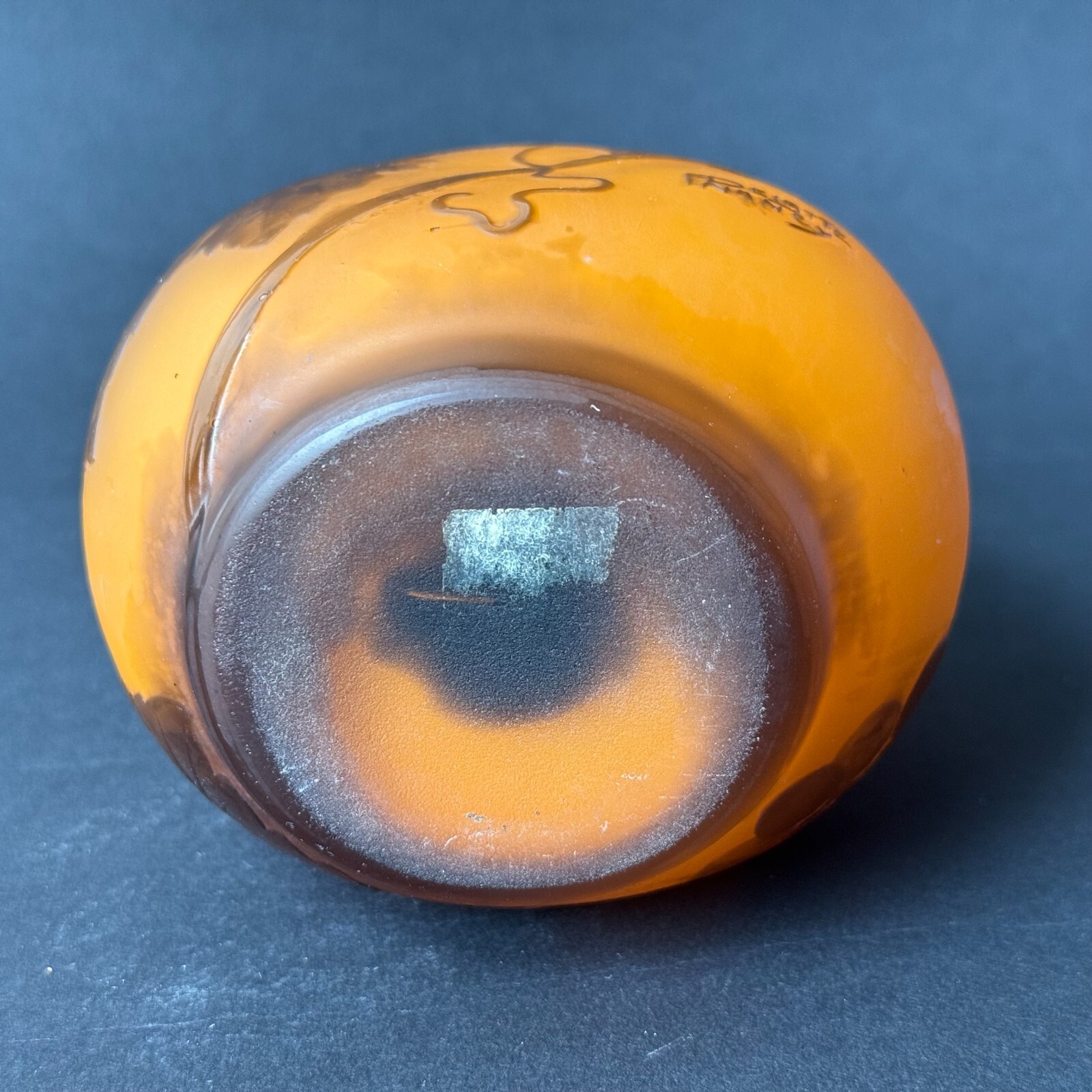 Andre Delatte, acid etched sferical vase