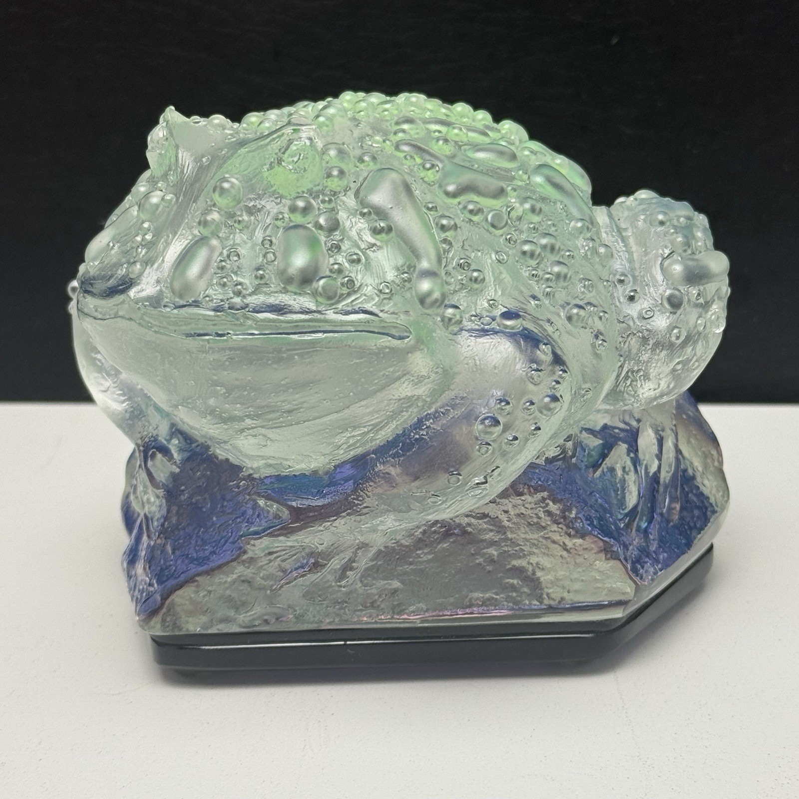 2008 MILON TOWNSEND STUDIO Horned Frog Sculpture Argentine Kiln Fired Mold 6″x4″