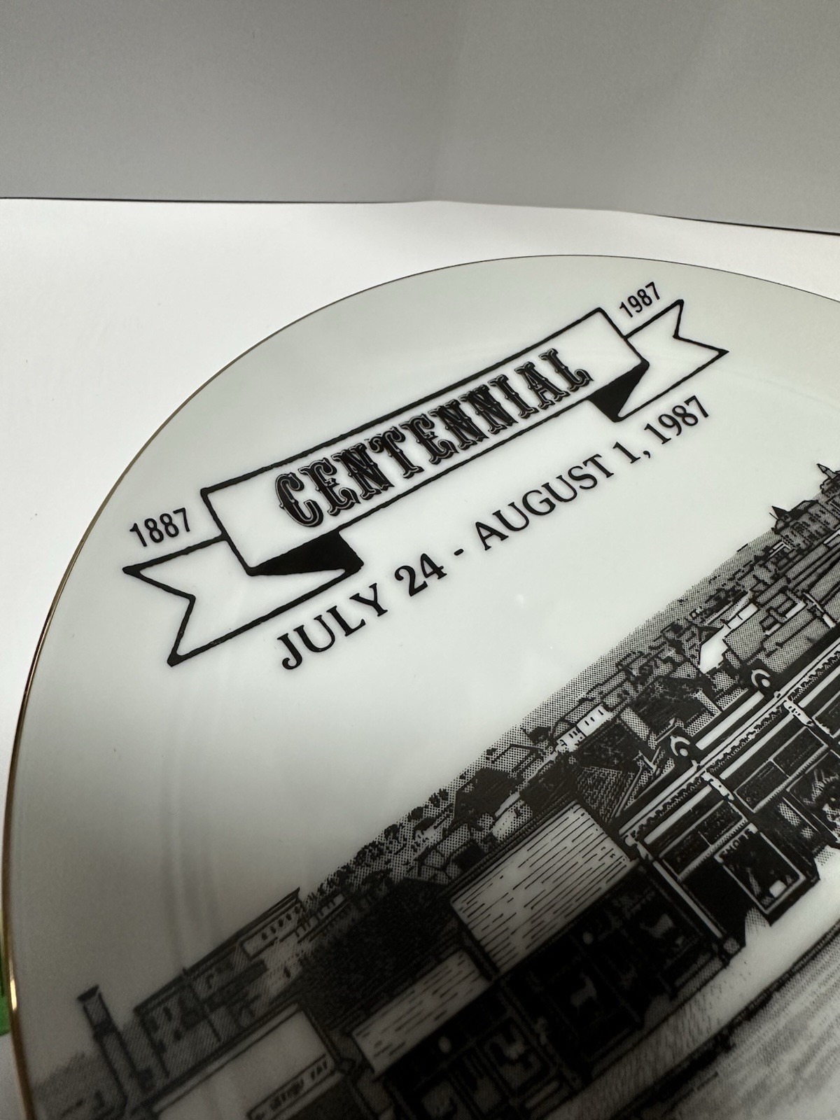 1887-1987 Front St Glasgow, MT 1914 Commemorative Plate; Collector Plate